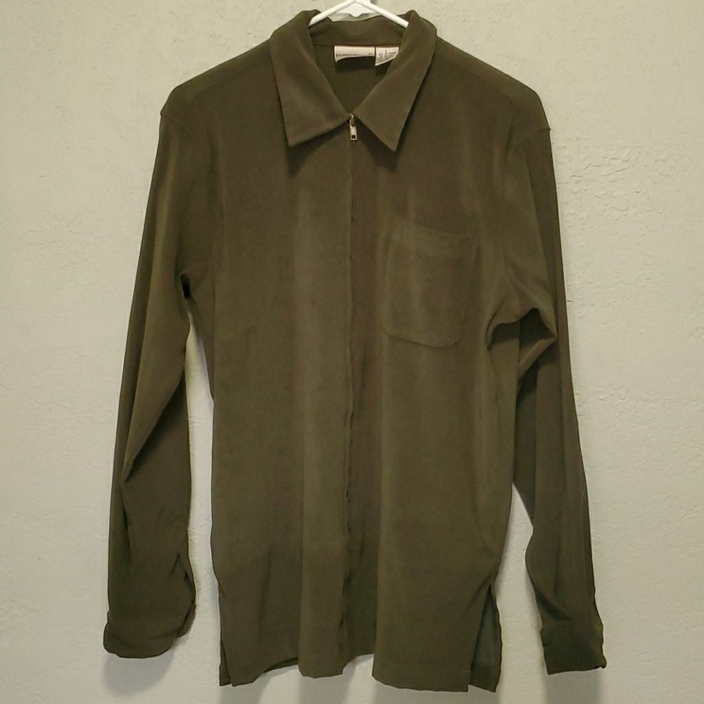 Fashion Bug Olive Green Zip Up Jacket